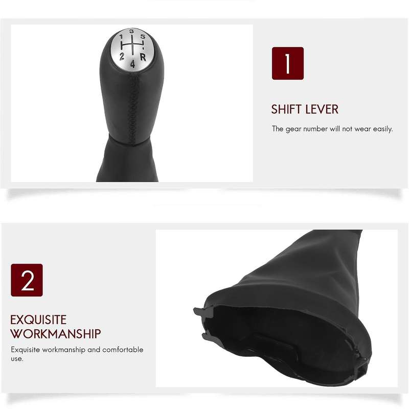Car 5 Speed Gear Shift Knob with Cover Compatible Renault Clio 2 II Clio 3