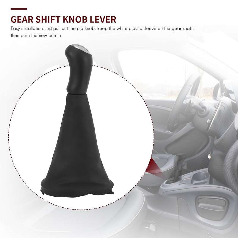 Car 5 Speed Gear Shift Knob with Cover Compatible Renault Clio 2 II Clio 3