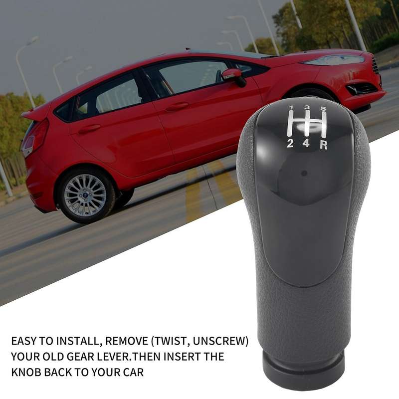 Car 5-Speed Gear Shift Knob Shifter Lever Handball for Fiesta Transit Connect 2S6R7217AC 1151765 Bl