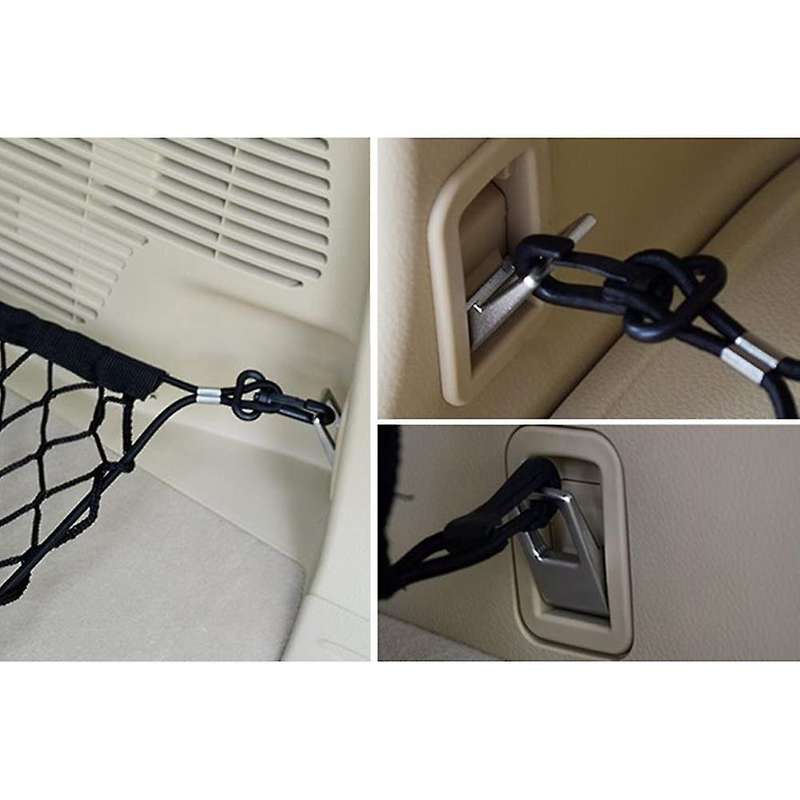 Car 60cmx80cm Trunk Rear Cargo Organizer Storage Elastic Holder Mesh Net with 4 Hooks Virtuous