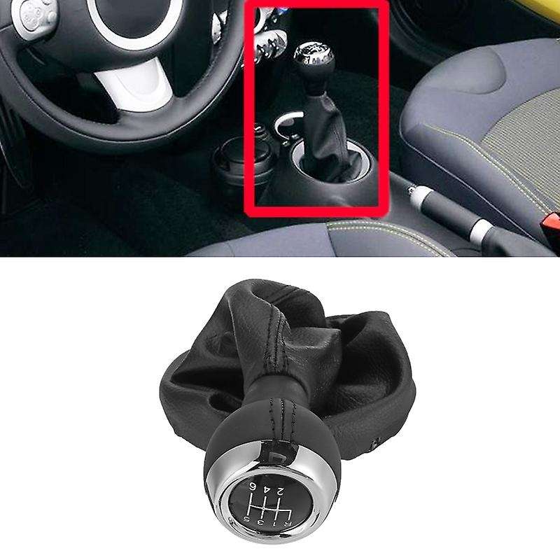 Car 6-Speed Manual Shift Lever Shift Knob Dust Cover for R55 R56 R57 R58 R59 R60 R61
