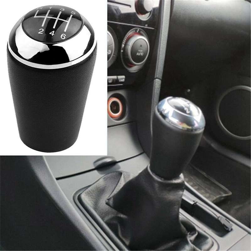 Car 6 Speed Gear Shift Knob Cover for CW 6 5 3 Series -7 MX-5 2003-2017 PU Leather Shifter Head