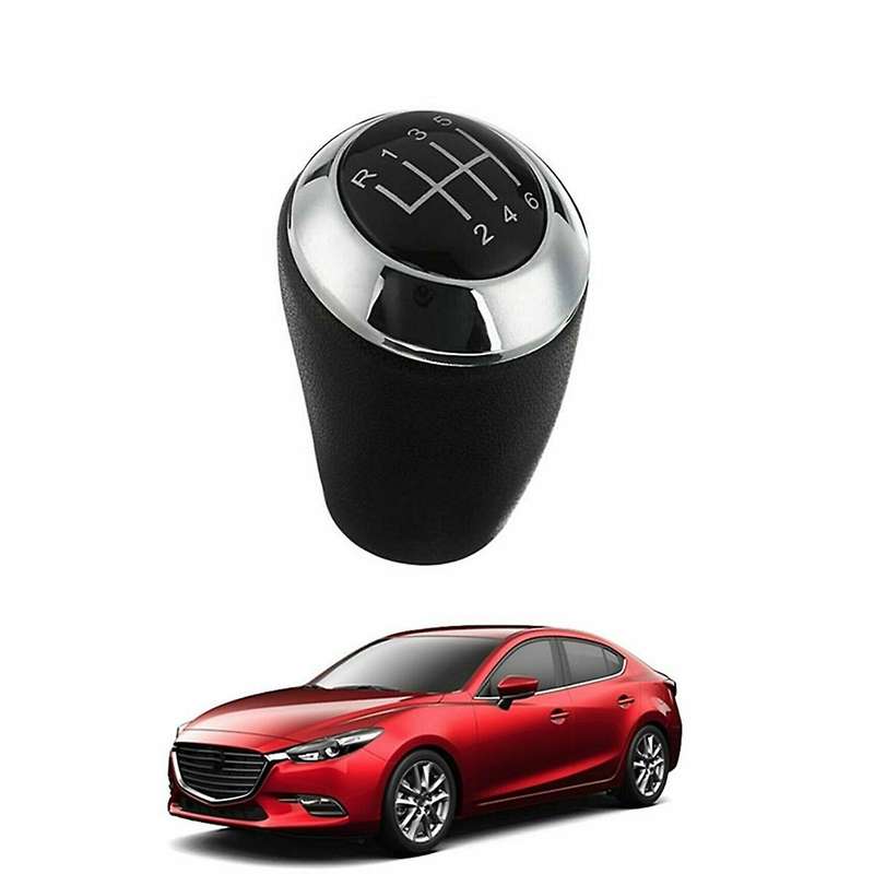 Car 6 Speed Gear Shift Knob Cover for CW 6 5 3 Series -7 MX-5 2003-2017 PU Leather Shifter Head