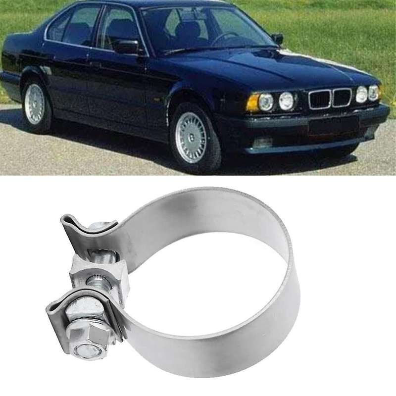 Car 66.5mm Stainless Steel Exhaust Pipe Connector Clamp for E81 E87 E88 E82 E90 E91 E60 18308506992