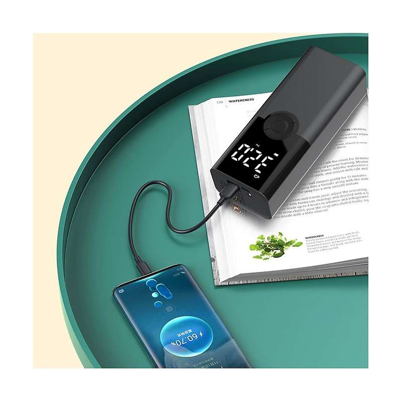 Car 7.4V Inflator Pump Portable Handheld Wireless Charging Digital Display with Light Car Motorcycl