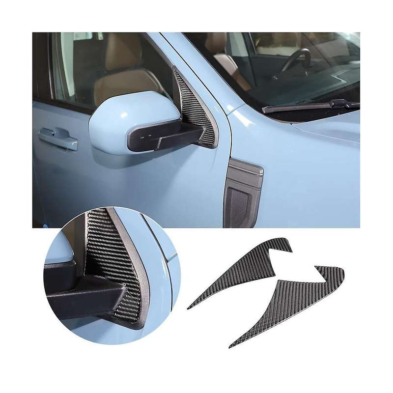 Car A Pillar Triangle Cover Decorative Trim Stickers for 2022 2023 Accessories - Soft Carbon Fiber