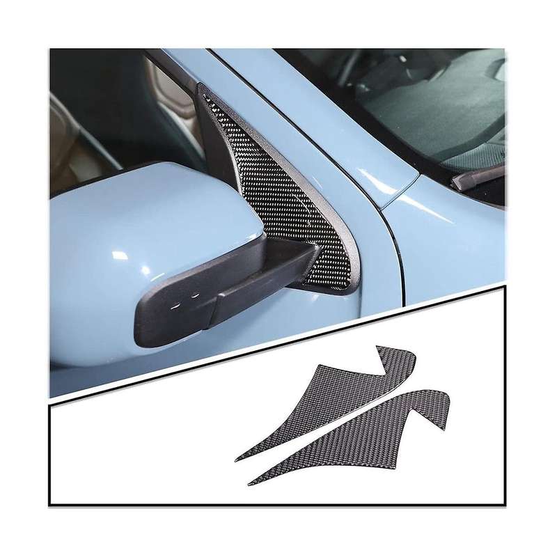 Car A Pillar Triangle Cover Decorative Trim Stickers for 2022 2023 Accessories - Soft Carbon Fiber