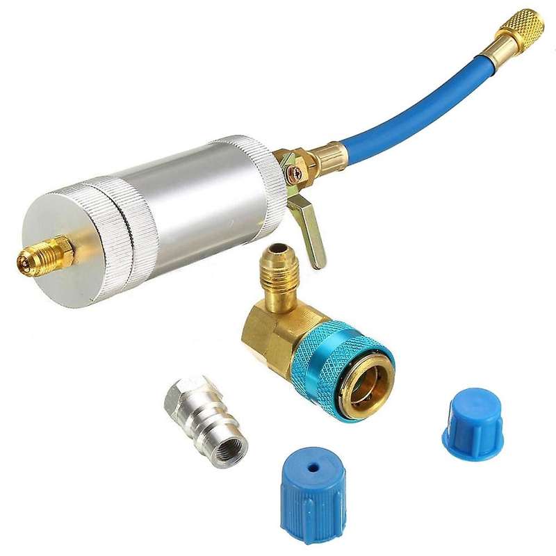 Car A/C Oil & Dye Injector Low R12 or R134A Quick Coupler Adapter Kit