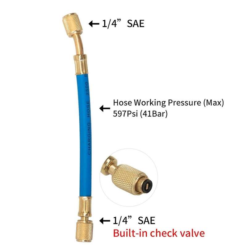 Car A/C Oil/Dye Injector 1Oz with R134a Low Side Quick Coupler Adapter 1/4 Air Conditioning Repair T