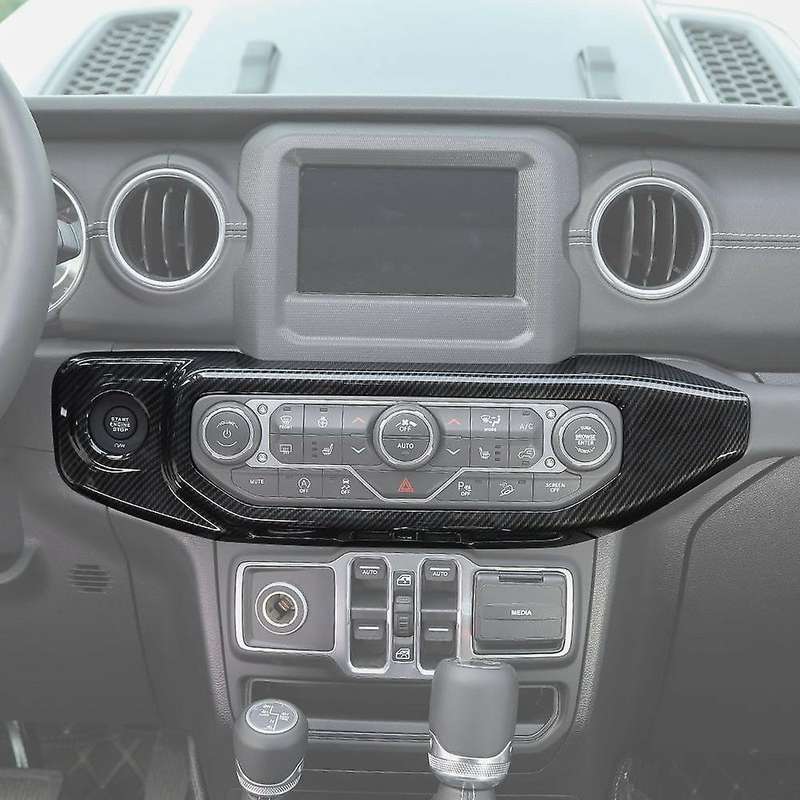 Car ABS Carbon Fiber Air Condition Panel Trim Bezel Cover for JL 2018+ Accessories