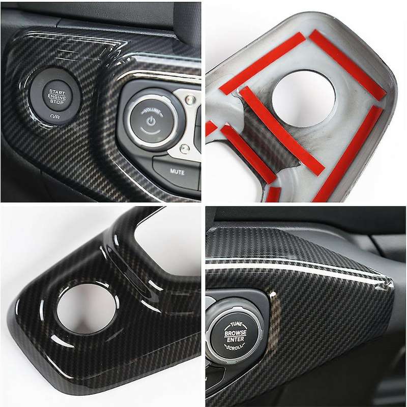 Car ABS Carbon Fiber Air Condition Panel Trim Bezel Cover for JL 2018+ Accessories