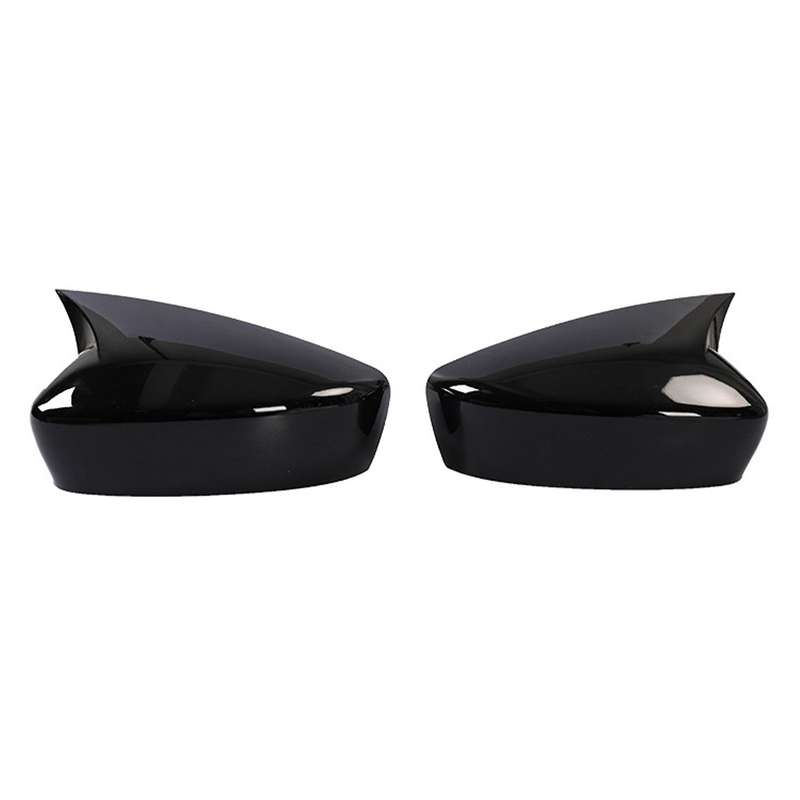Car ABS Black External Side Door Rear View Mirror Cover Mirror Cap for Axela 2017-2018