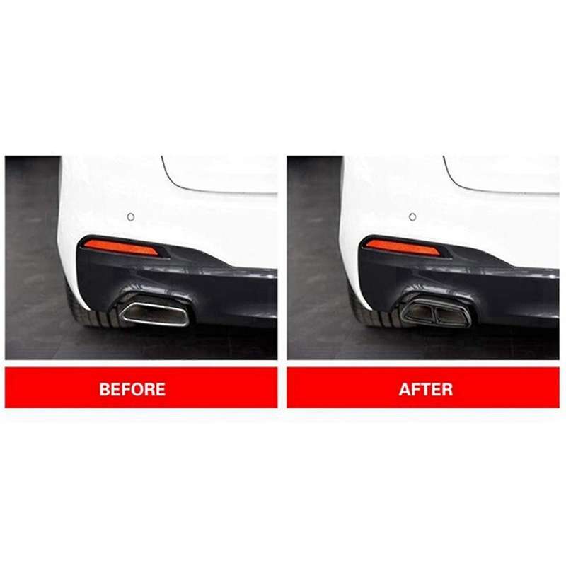 Car Abs Black Exhaust Tailpipe Cover Trim for 5 Series G30 528li 530li 2017-2018