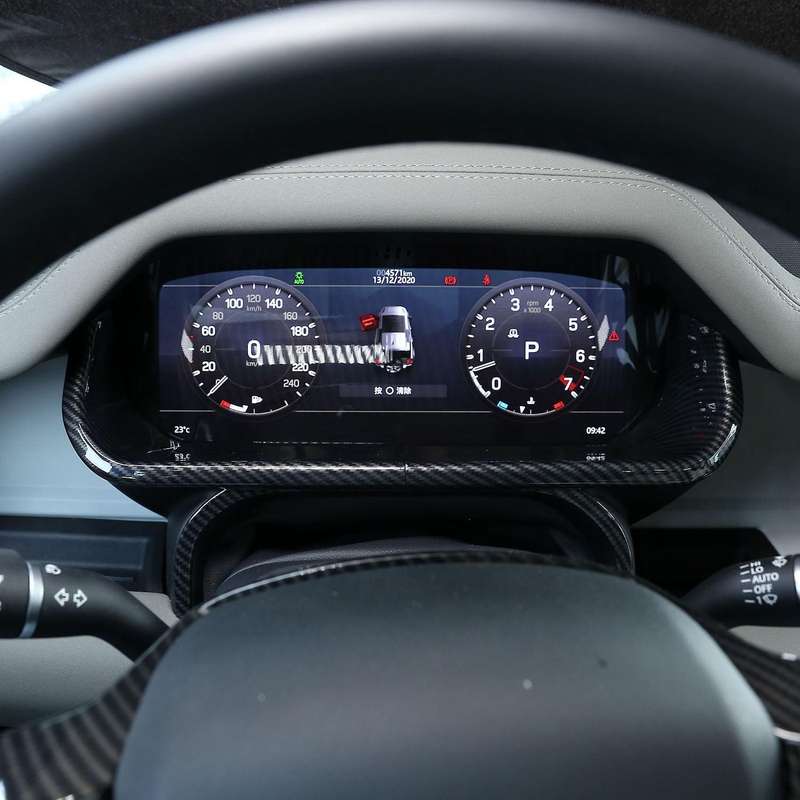 Car ABS Carbon Fiber Dashboard Display Decorative Frame Trim Accessories for 110 2020