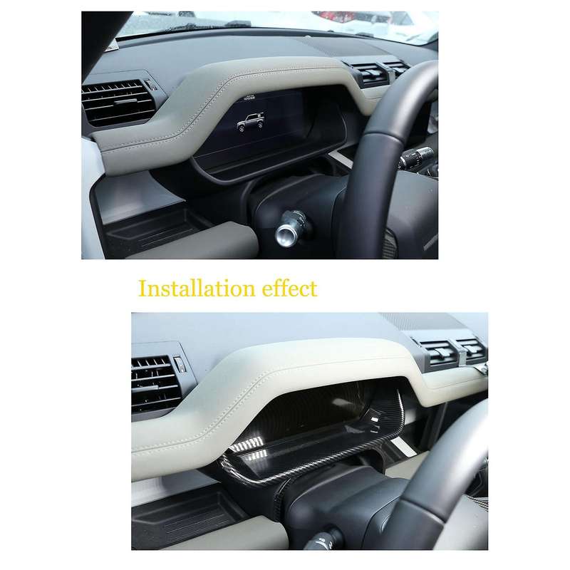 Car ABS Carbon Fiber Dashboard Display Decorative Frame Trim Accessories for 110 2020