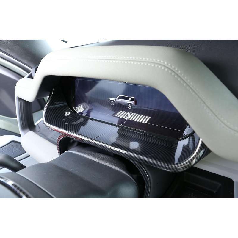 Car ABS Carbon Fiber Dashboard Display Decorative Frame Trim Accessories for 110 2020
