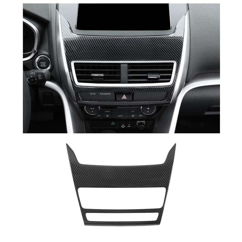 Car ABS Carbon Fiber Center Console Outlet Panel Trim Cover for Eclipse 2018 2019