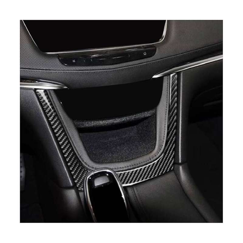 Car Abs Carbon Fiber Center Control Panel U-shaped Frame Cover Trim Fit for Xt5 2016-2017