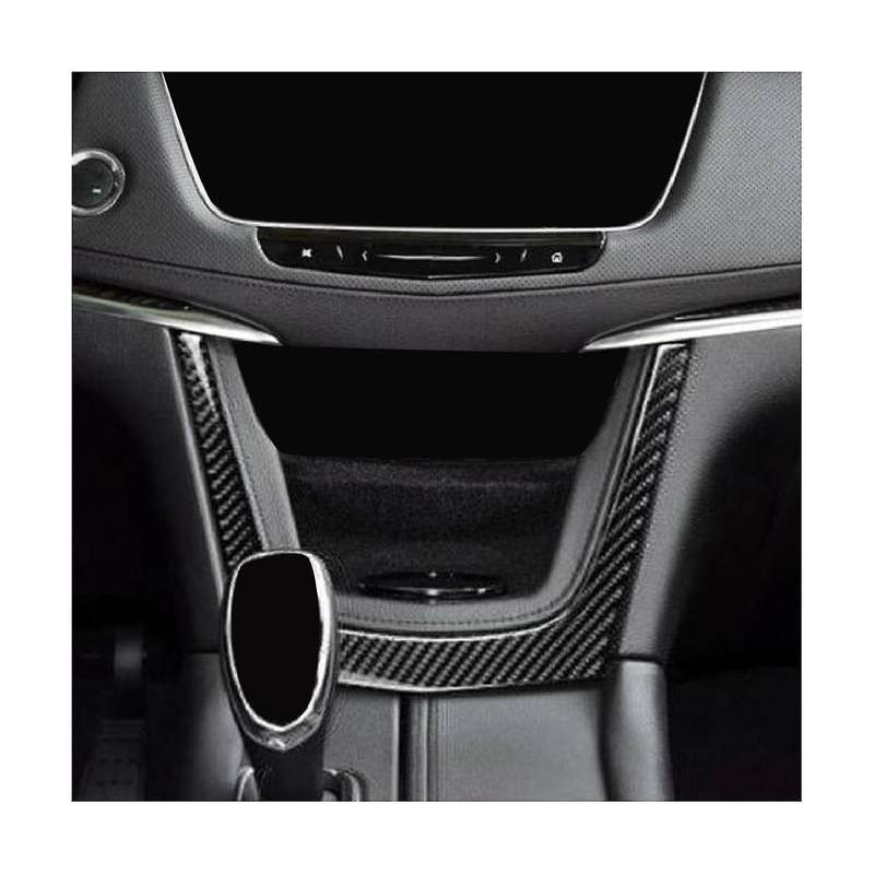 Car Abs Carbon Fiber Center Control Panel U-shaped Frame Cover Trim Fit for Xt5 2016-2017