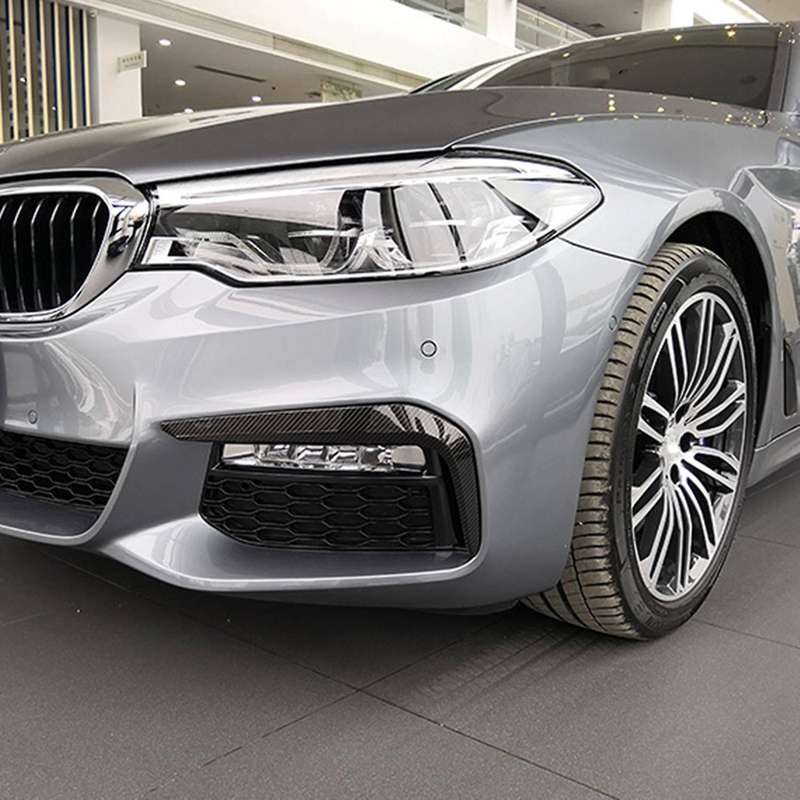 Car ABS Carbon Fiber Front Fog Lamp Eyebrow Frame Decoration Sticker Trim for - 5 Series G30 G38 201