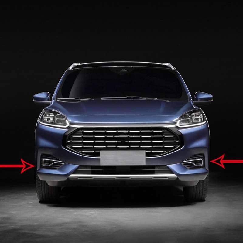 Car ABS Carbon Fiber Front Fog Light Lamp Grille Decoration Cover Trim for Escape Kuga 2020 2021