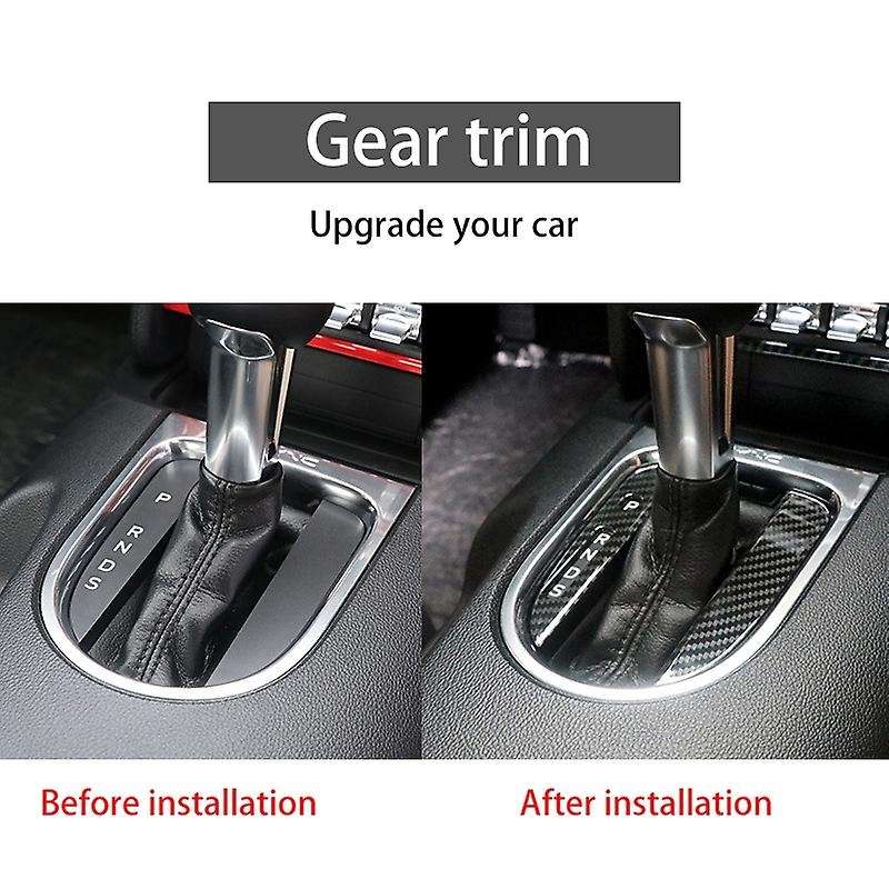 Car ABS Carbon Fiber Gear Shift Panel Cover Trims Decor Frame Stickers for 2015 2016 2017
