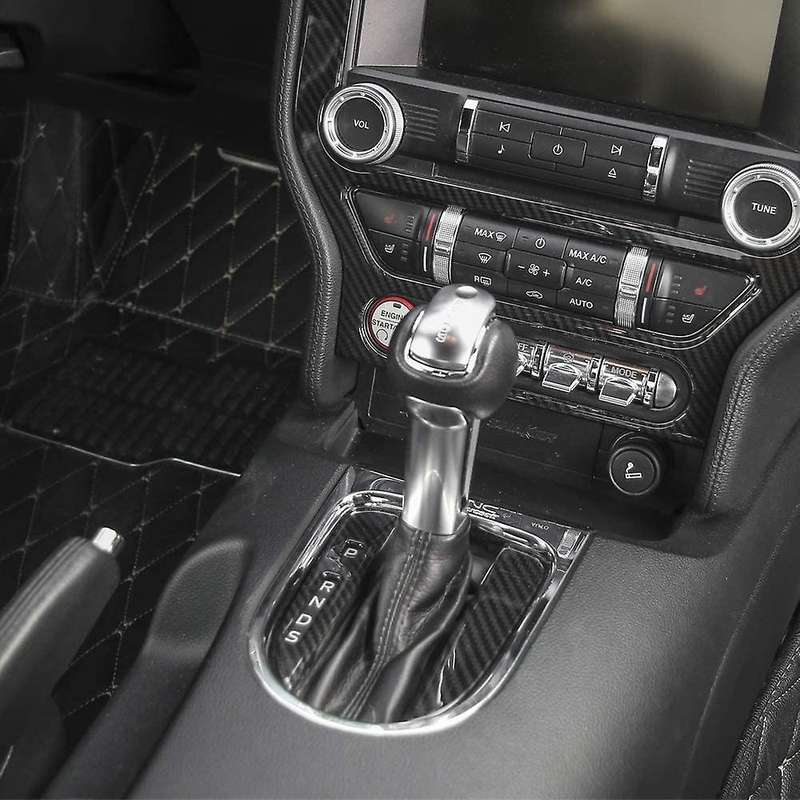 Car ABS Carbon Fiber Gear Shift Panel Cover Trims Decor Frame Stickers for 2015 2016 2017