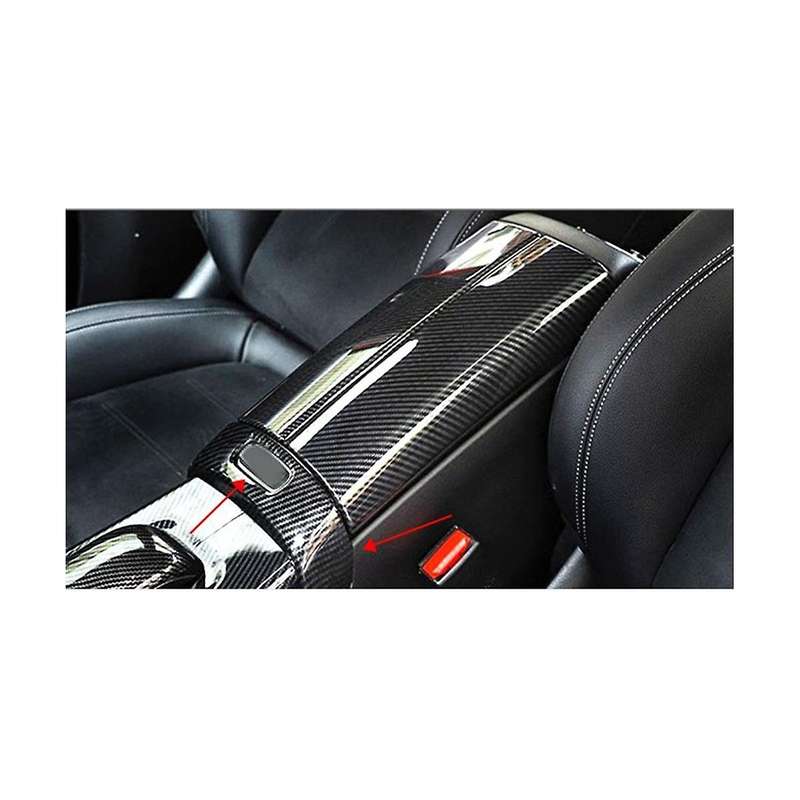 Car Abs Carbon Fiber Interior Center Armrest Box Switch Cover Trim for A Class 2019-2022 A180l A200