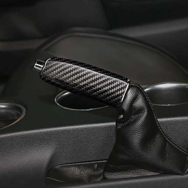 Car ABS Carbon Fiber Handbrake Cover Grip Handle Lever Brake Handle Cover for 2015-2021
