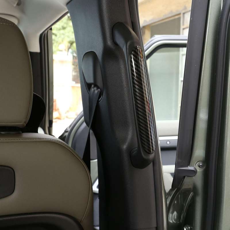 Car ABS Carbon Fiber Rear Handle Decoration Strip Cover Trim Accessories for 110 2020