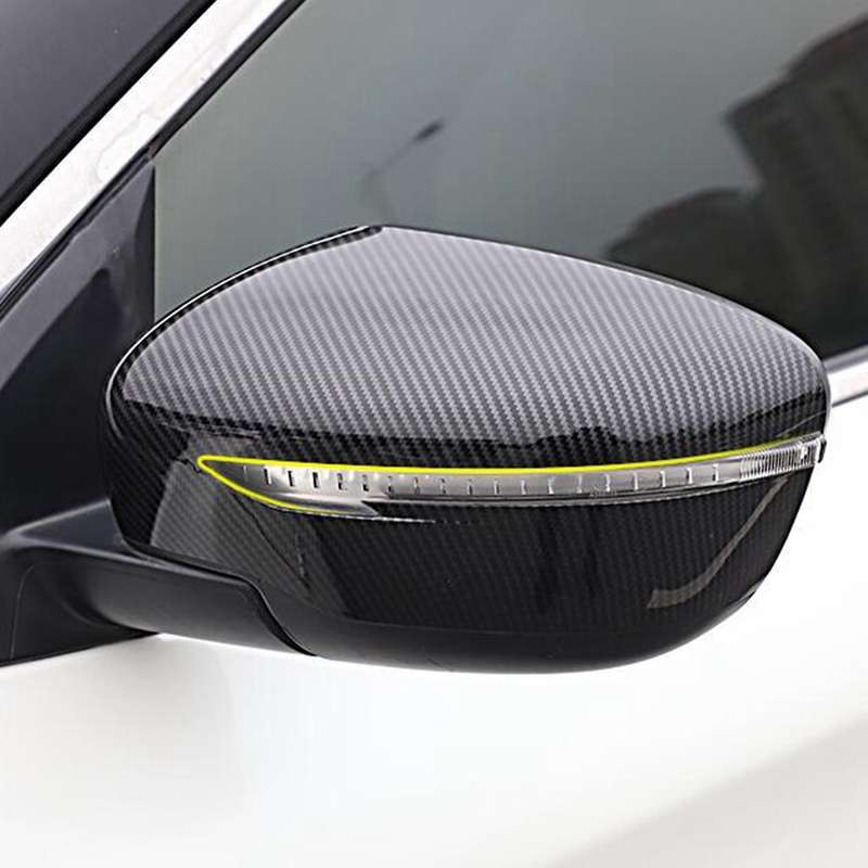 Car ABS Carbon Fiber Rear View Mirror Cover Trim Decorative Sticker for 2014-2019