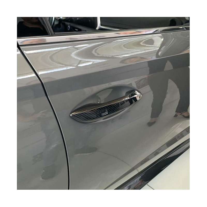 Car Abs Carbon Fiber Outer Side Door Handle Cover Trim for 2020 2021