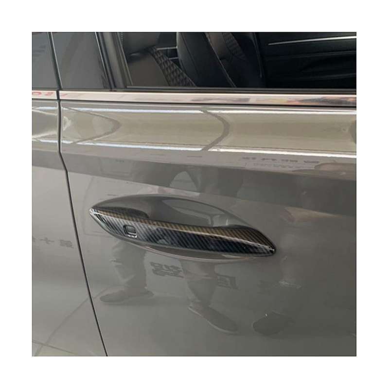Car Abs Carbon Fiber Outer Side Door Handle Cover Trim for 2020 2021