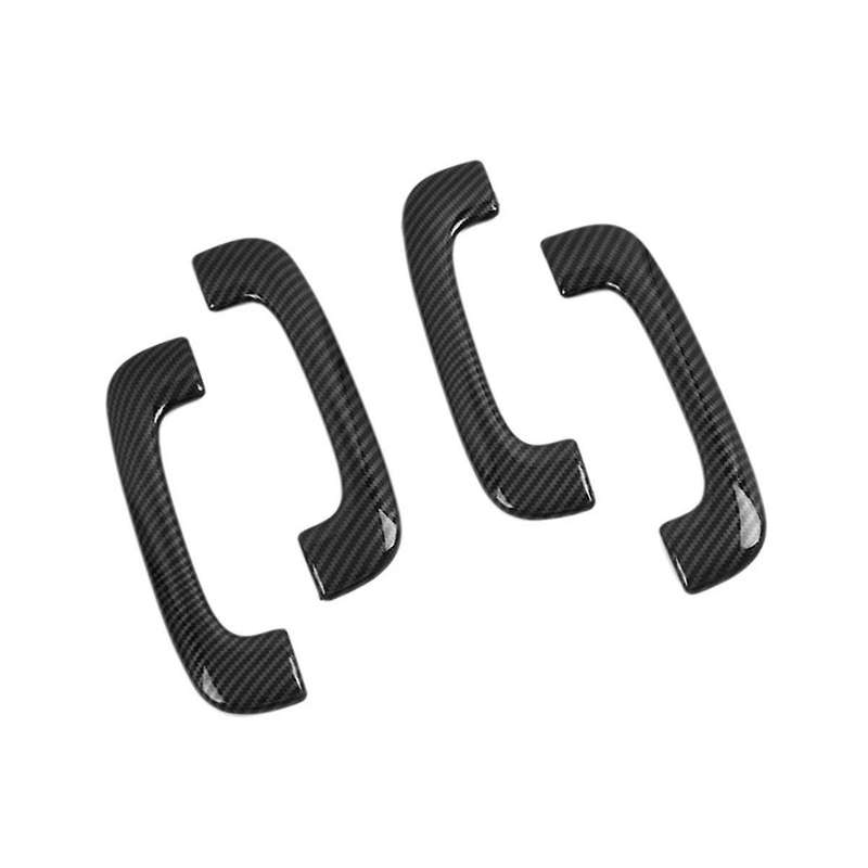Car Abs Carbon Fiber Interior Roof Handle Cover Trim for Charger 2015-2020 Accessories