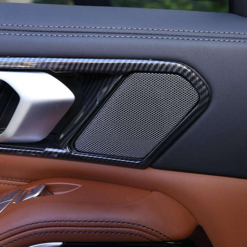 Car ABS Carbon Fiber Interior Door Handle Trim Accessories for - X5 G05 2019