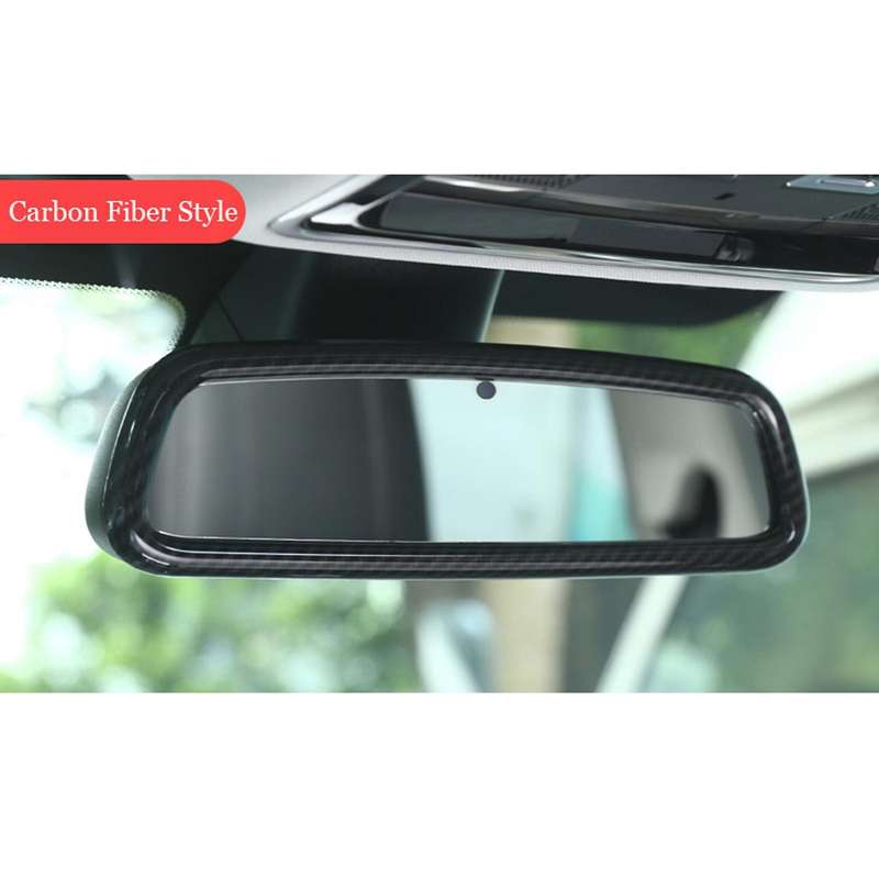Car ABS Carbon Fiber Interior Rearview Mirror Frame Trim for 4 Range Sport Evoque