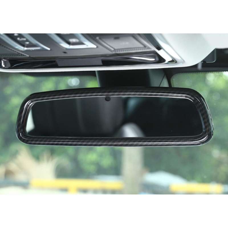 Car ABS Carbon Fiber Interior Rearview Mirror Frame Trim for 4 Range Sport Evoque