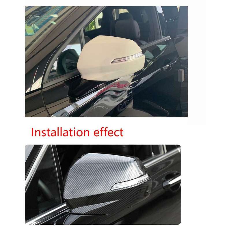 Car ABS Carbon Fiber Rearview Side Mirror Cover Trim for 2019 2020