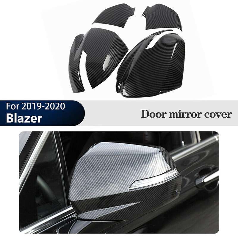 Car ABS Carbon Fiber Rearview Side Mirror Cover Trim for 2019 2020