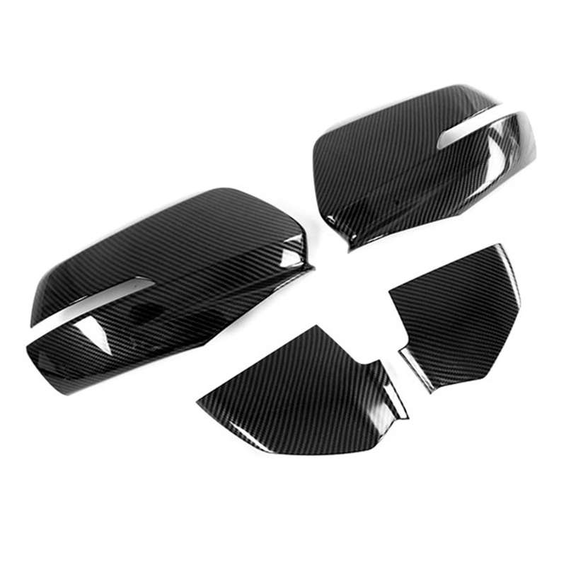 Car ABS Carbon Fiber Rearview Side Mirror Cover Trim for 2019 2020