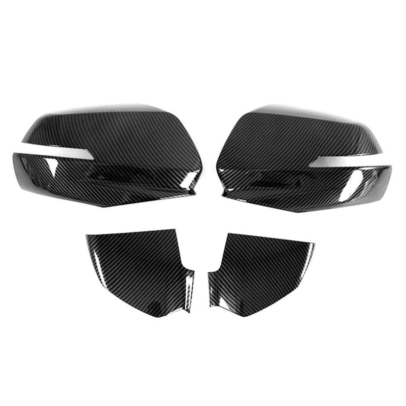 Car ABS Carbon Fiber Rearview Side Mirror Cover Trim for 2019 2020