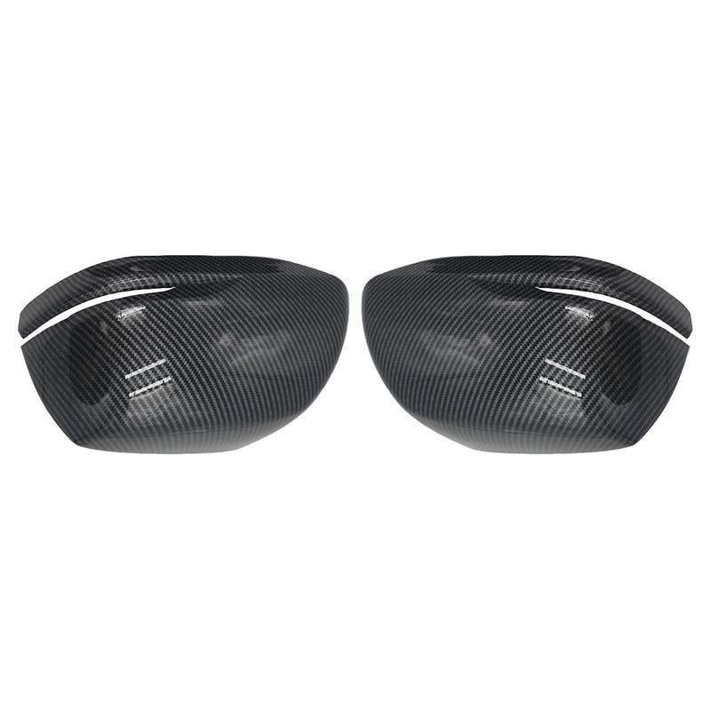 Car ABS Carbon Fibler Rearview Side Mirror Cover Trim for -V 2021