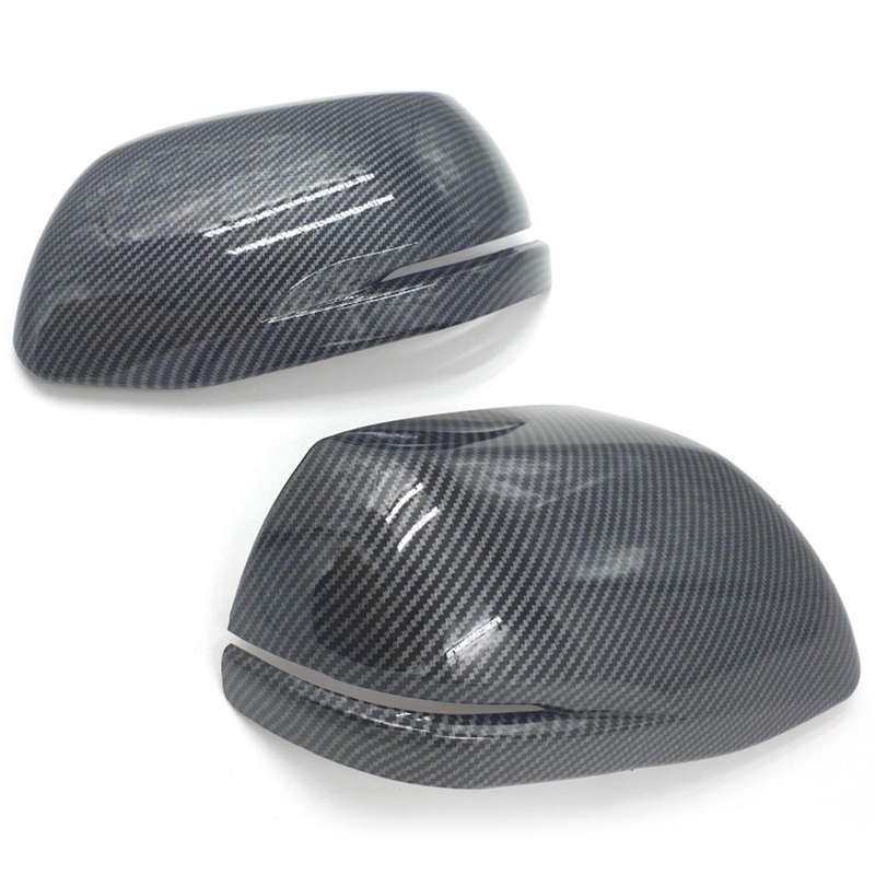 Car ABS Carbon Fibler Rearview Side Mirror Cover Trim for -V 2021