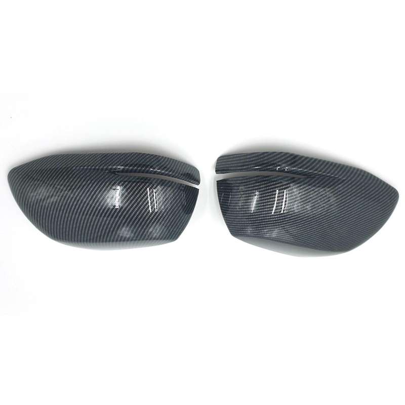Car ABS Carbon Fibler Rearview Side Mirror Cover Trim for -V 2021