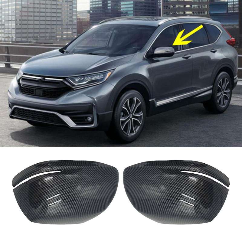 Car ABS Carbon Fibler Rearview Side Mirror Cover Trim for -V 2021