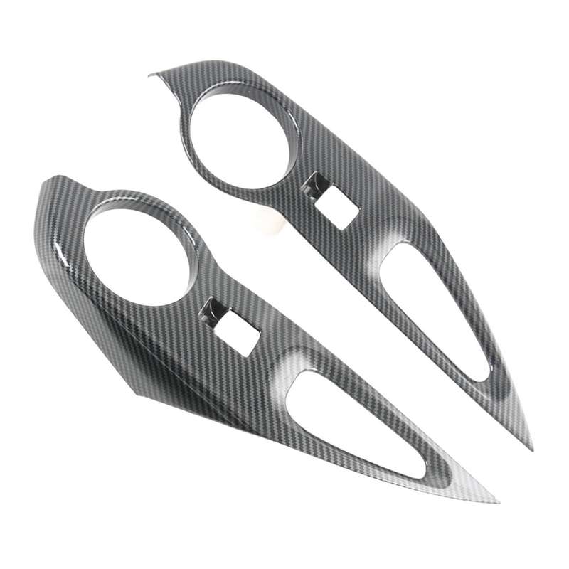 Car Abs Carbon Fiber Window Switch Panel Cover Trim Control Trim for 2020 Left-hand Drive