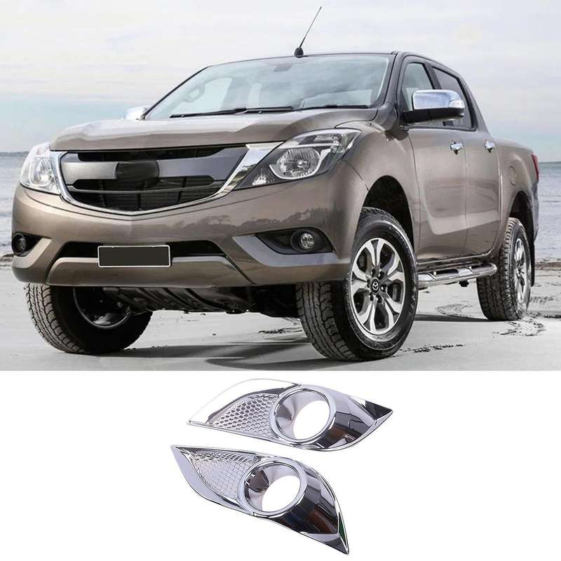 Car ABS Chrome Front Fog Lamp Light Decoration Cover Trim for BT50 2012-2017