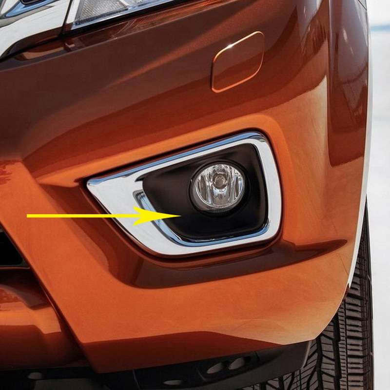 Car ABS Chrome Front Fog Lamp Cover Trim Decoration for NAVARA NP300 2015-2019