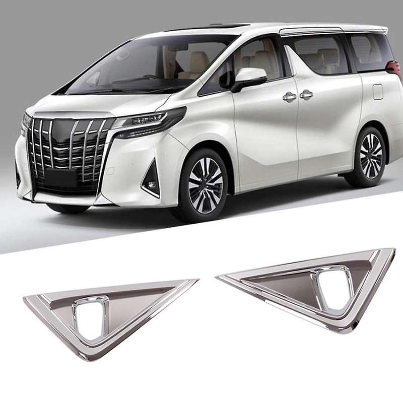Car ABS Chrome External Front Foglight Lamp Cover Trim Fog Light for Alphard Vellfire 2018-2020 Car