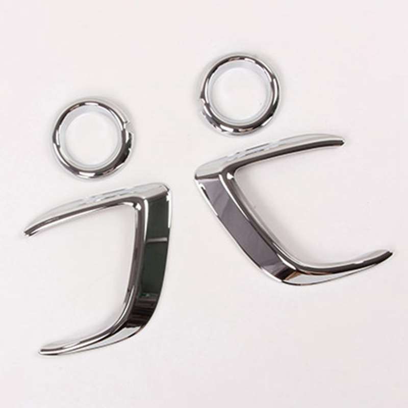 Car ABS Chrome Head Front Fog Light Lamp Sticker Cover Trim for ASX 2013 2014 2015